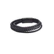 Bratara-barbati-piele-naturala-negru-Braided