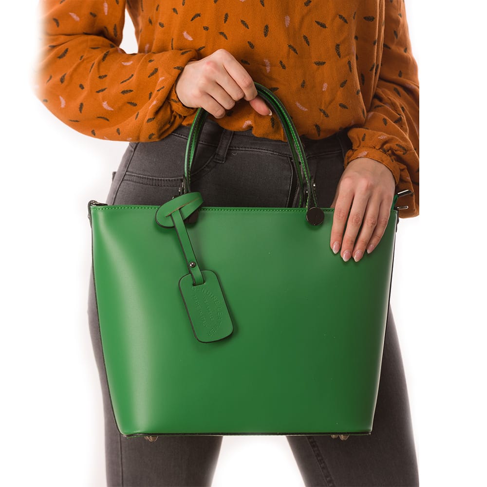Geanta-dama-din-piele-naturala-verde-Simple-Beauty