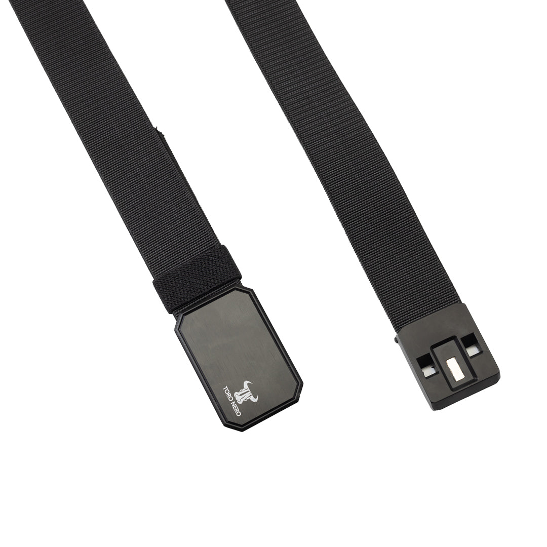 Pánsky elastický opasok s magnetickou prackou, nastaviteľný pre rôzne veľkosti (maximálne 125 cm), čierny Tor