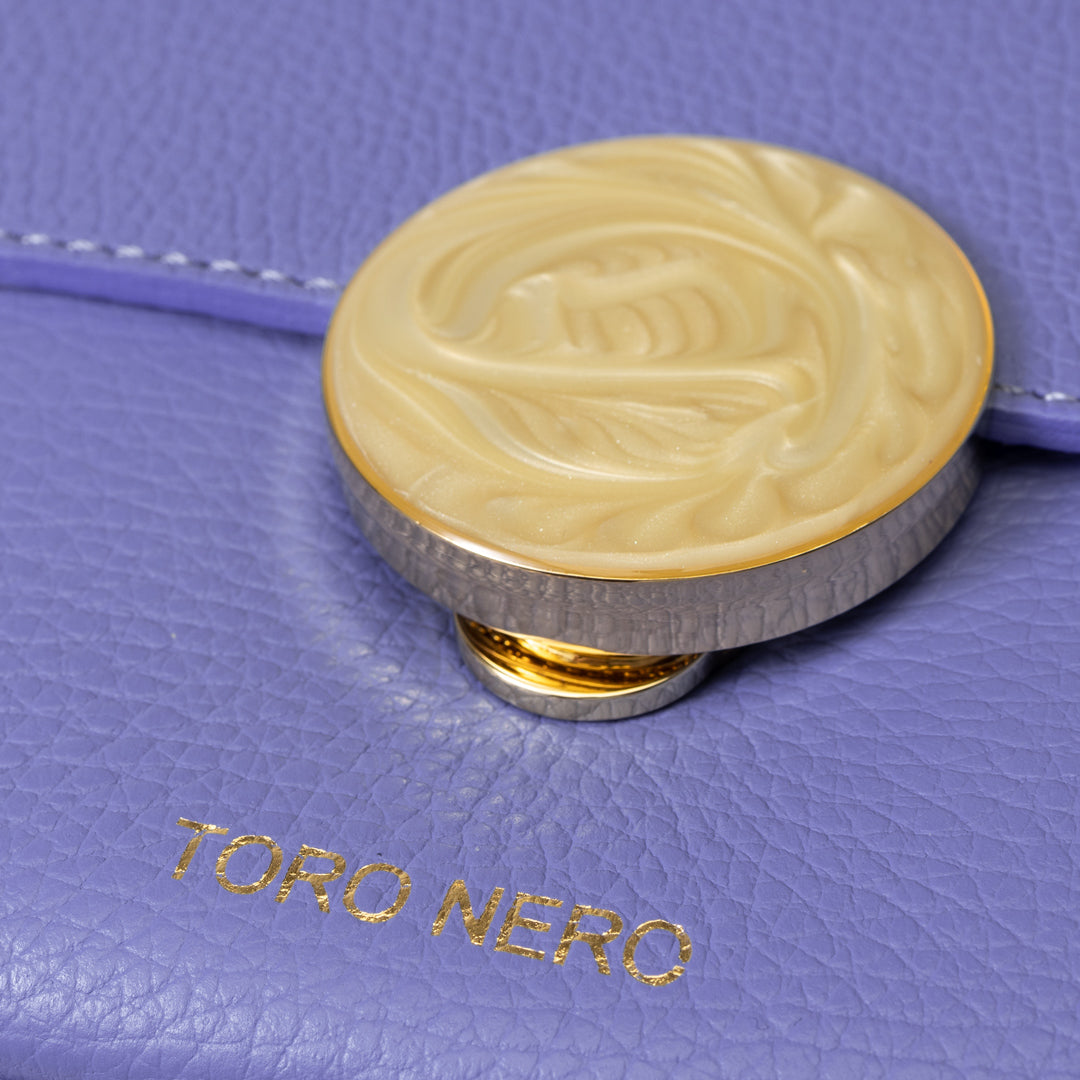 Geanta dama din piele naturala mov Anisa