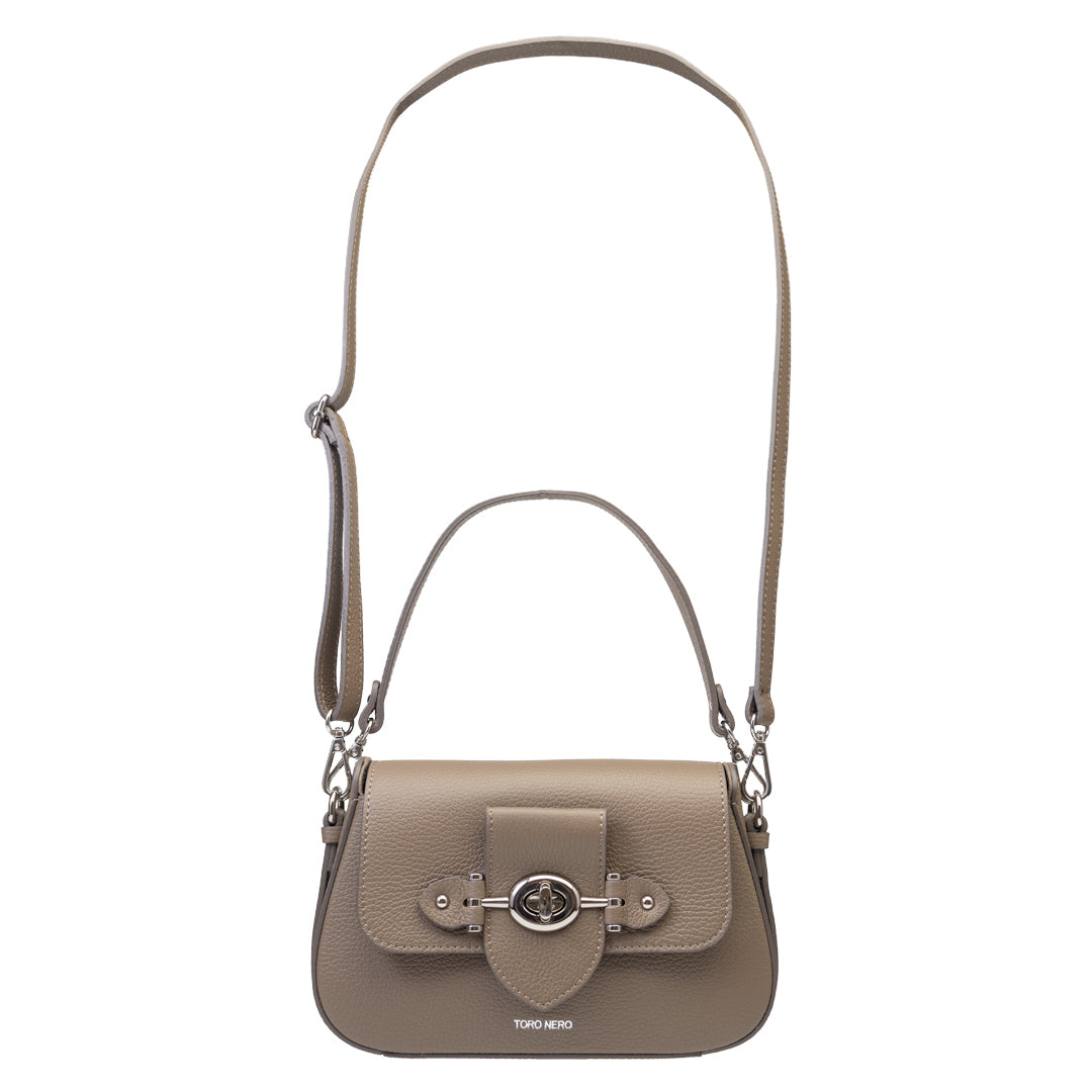 Geanta dama din piele naturala taupe Briana
