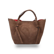 Sac à main pour femme en cuir suédé naturel marron Loretta